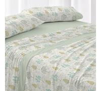 Burrito Blanco | Juego de sábanas | Cama de 150 a 160cm. (+Medidas Disponibles) | Diseño 544 | Color Menta (150-160x190/200cm.)