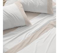 Burrito Blanco | Juego de sábanas | Cama de 150 a 160cm. (+Medidas Disponibles) | Diseño 550 | Color Arena (150-160x190/200cm.)