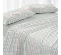 Burrito Blanco | Juego de sábanas | Cama de 150cm. (+Medidas Disponibles) | Diseño 542 | Color Menta (150x190/200cm.)