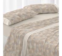 Burrito Blanco | Juego de sábanas | Cama de 90cm. (+Medidas Disponibles) | Diseño 043 | Color Tierra (90x190/200cm.)