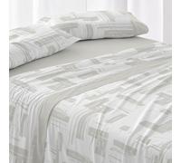 Burrito Blanco | Juego de sábanas | Cama de 90cm. (+Medidas Disponibles) | Diseño 142 | Color Salvia (90x190/200cm.)