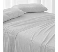 Burrito Blanco | Juego de Sábanas Franela 100% Algodón Cama 150 Gris