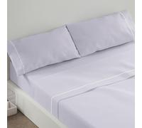 Burrito Blanco | Juego de Sábanas | Mezcla de Algodón | para Cama Individual de 120 cm(+Medidas Disponibles) |3 Piezas (Encimera, Funda de Almohada y Sábana Bajera) | Color Gris 241 (120x190/200cm)