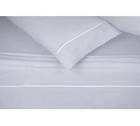 Burrito Blanco | Juego de Sábanas | Mezcla de Algodón | para Cama Matrimonio de 150 cm(+Medidas Disponibles) |3 Piezas (Encimera, Funda de Almohada y Sábana Bajera) | Color Gris 241 (150x190/200cm)