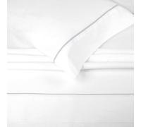 Burrito Blanco | Juego de Sábanas | Mezcla de Algodón | para Cama Matrimonio de 160 cm(+Medidas Disponibles) |3 Piezas (Encimera, Funda de Almohada y Sábana Bajera) | Blanco/Gris 241 (160x190/200cm)
