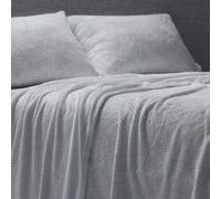 Burrito Blanco | Juego de Sábanas Nacarina Invierno Cama 200 Azul grisaceo