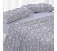 Burrito Blanco | Juego de Sábanas Velvelina Invierno Cama 90 Azul Acero