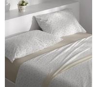 Burrito Blanco Juego de Sábanas Velvelina Invierno Poliéster Cama 90 Beige