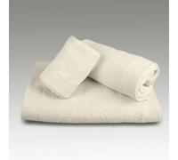 Burrito Blanco Juego de Toallas 3 Piezas | Toalla Bidet - Toalla 30x50cm | Toalla de Manos - Toalla 50x100cm | Toalla Ducha - Toalla 70x140cm | 100% Rizo Algodón | con Cenefa Jacquard | Color Beige