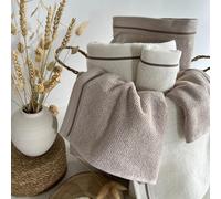 Burrito Blanco | Juego de Toallas | Juego de 3 Toallas | Diseño 213 | Color Beige | 100% Algodón