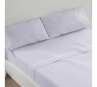 Burrito Blanco | Juego sábanas Color Gris 685 | para Cama de 200 cm (+ Medidas Disponibles) | Juego de sábanas 200 | Cama Doble 200