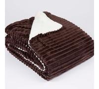 Burrito Blanco | Manta Color visón 059 | Manta 130x170 cm (+ Medidas Disponibles) | Doble Cara: Nacarina y Borreguito | Manta para sofá