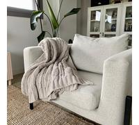 Burrito Blanco | Plaid de Punto Color Arena, diseño 101 | Medida 130x170 cm | | Plaid Decorativo | Diseño 101 | Color Arena