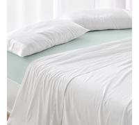 Burrito Blanco | Sábana Bajera Velvelina | Cama de 150cm. (+Medidas Disponibles) | Sábanas Invierno | Diseño 001 | Color Menta (150x190/200cm.)