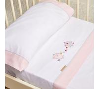Burrito Blanco | Sábanas coralina Cuna 911 Rosa | para Minicuna de 50 cm (+ Medidas Disponibles) | Sábanas bebé