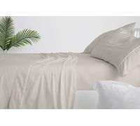 Burrito Blanco│Sábanas de algodón, Cama de 135 (+ Medidas Disponibles)│Tacto Suave│Diseño 620, Beige