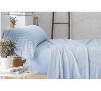 Burrito Blanco | Sábanas de Coralina, 965 Azul | Cama de 105 cm | (+ Medidas Disponibles) | Sábanas de Invierno | Diseño 965 | Color Azul