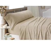 Burrito Blanco | Sábanas de Coralina, 965 Beige | Cama de 180 cm | (+ Medidas Disponibles) | Sábanas de Invierno | Diseño 965 | Color Beige