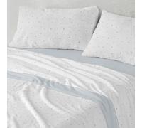 Burrito Blanco | Sábanas de Coralina | Cama de 105cm. (+Medidas Disponibles) | Diseño 997 | Color Azul (105x190/200cm.)