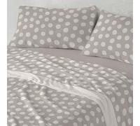 Burrito Blanco | Sábanas de Coralina | Cama de 135cm. (+Medidas Disponibles) | Diseño 993 | Color Greige (135x190/200cm.)