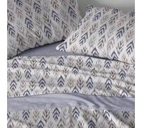 Burrito Blanco | Sábanas de Coralina | Cama de 135cm. (+Medidas Disponibles) | Sábanas Invierno | Diseño 770 | Color Azul (135x190/200cm.)