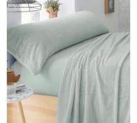 Burrito Blanco | Sábanas de Coralina | Cama de 150 a 160cm. (+Medidas Disponibles) | Diseño 965 | Color Salvia (150-160x190/200cm.)