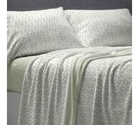 Burrito Blanco | Sábanas de Coralina | Cama de 150cm. (+Medidas Disponibles) | Diseño 988 | Color Oliva (150x190/200cm.)
