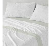 Burrito Blanco | Sábanas de Coralina | Cama de 150cm. (+Medidas Disponibles) | Diseño 997 | Color Menta (150x190/200cm.)