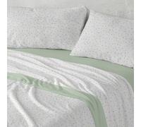 Burrito Blanco | Sábanas de Coralina | Cama de 180cm. (+Medidas Disponibles) | Diseño 989 | Color Menta (180x190/200cm.)