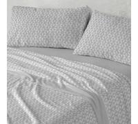 Burrito Blanco | Sábanas de Coralina | Cama de 90cm. (+Medidas Disponibles) | Diseño 988 | Color Gris (90x190/200cm.)