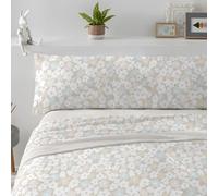 Burrito Blanco | Sábanas de Coralina | Cama de 90cm. (+Medidas Disponibles) | Diseño 995 | Color Beige (90x190/200cm.)