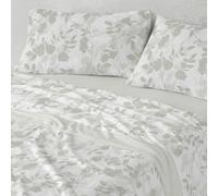 Burrito Blanco | Sábanas de Coralina | Cama de 90cm. (+Medidas Disponibles) | Diseño 998 | Color Salvia (90x190/200cm.)