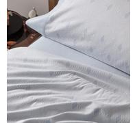Burrito Blanco | Sábanas de Franela de algodón | Cama de 180cm. (+Medidas Disponibles) | Diseño 571 | Color Azul (180x190/200cm.)