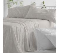 Burrito Blanco | Sábanas de Franela de algodón | Cama de 90cm. (+Medidas Disponibles) | Diseño 575 | Color Greige (90x190/200cm.)