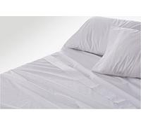 Burrito Blanco Sábanas de Hostelería | Juego de Sábana Cama 80| Cama Individual | Ropa de Cama Algodón/Poliéster | Fácil Planchado | Juego de Sábanas de Color Gris | Disponible en Más Medidas
