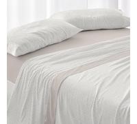 Burrito Blanco | Sabánas de Velvelina® | Cama de 150cm. (+Medidas Disponibles) | Diseño 007 | Color Beige (150x190/200cm.)