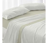 Burrito Blanco | Sabánas de Velvelina® | Cama de 90cm. (+Medidas Disponibles) | Diseño 007 | Color Musgo (90x190/200cm.)