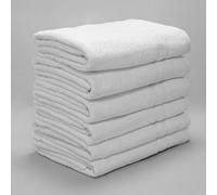 Burrito Blanco | Toallas Hostelería Lisas STOX10 Blanco | Toallas 30x50 cm (+ Medidas Disponibles) | Rizo algodón 100% 480 gr/m² | Toalla de Cara | Toallas Blancas