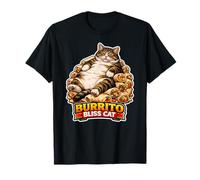 Burrito Bliss, Divertido Meme de Comida, diseño de Humor para Gatos Camiseta