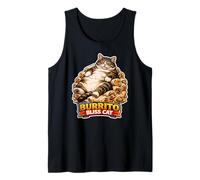 Burrito Bliss, Divertido Meme de Comida, diseño de Humor para Gatos Camiseta sin Mangas