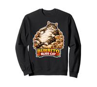 Burrito Bliss, Divertido Meme de Comida, diseño de Humor para Gatos Sudadera