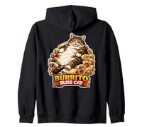 Burrito Bliss, Divertido Meme de Comida, diseño de Humor para Gatos Sudadera con Capucha