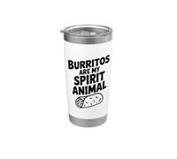 Burritos Son Mi Espíritu Animal Divertido Amante De La Com Vaso térmico de acero inoxidable de doble pared