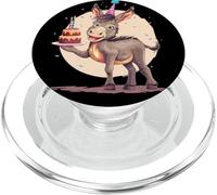 Burro B-Day con Pastel para burros y Fiestas de cumpleaños PopSockets PopGrip para MagSafe