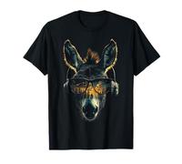 Burro Bosque Animal Amante Música Auricular Arte Burro Camiseta