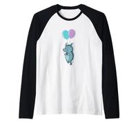 Burro cuelga en Globo Camiseta Manga Raglan