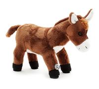 Burro de peluche marrón de pie Poitou Burro de peluche Flora - peluche*biz