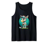 Burro Golfista Caricatura Humor Camiseta sin Mangas