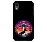 Burro Mule Burro Farm Farmer Alien Flying Saucer Abduction Carcasa para iPhone XR