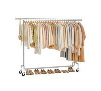 Burro Ropa con Ruedas 45 x (160-200) x 162,9 cm Portátil Plata